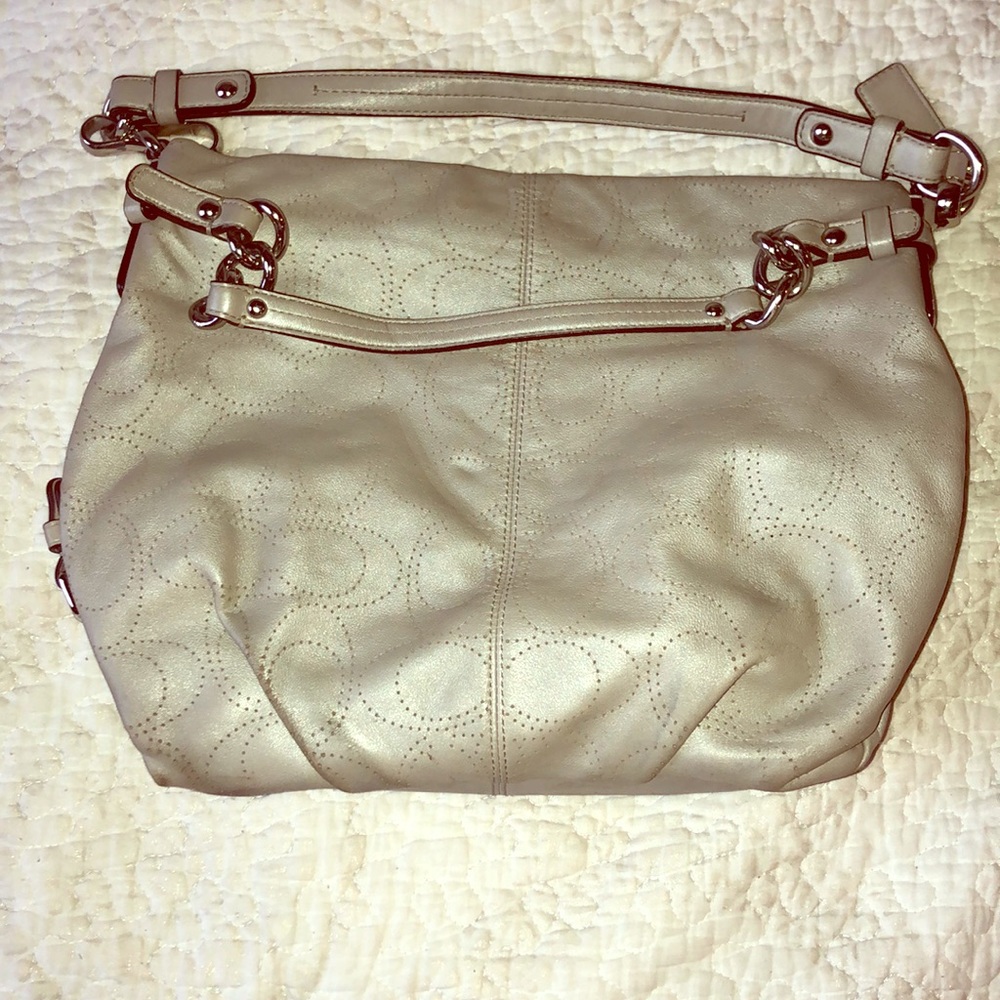 Coach leather hand bag